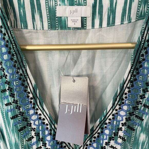 J. Jill Sleeveless Midi – Soft Teal Cotton Dress, Size Small, NWT - Picture 5 of 8